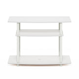 Furinno Turn-N-Tube No Tools 3-Tier TV Stands, White/White Furinno