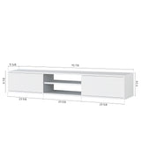 Atelier Mobili Floating TV Stand Wall Mounted, 70 inch Media Console, Floating Entertainment Center, White TV Stand for 75 inch TV ATELIER MOBILI THE LEADER OF THE INTERCHANGEABLE FURNITURE