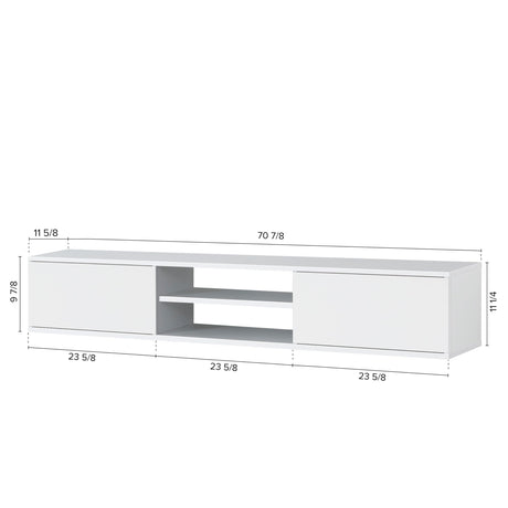 Atelier Mobili Floating TV Stand Wall Mounted, 70 inch Media Console, Floating Entertainment Center, White TV Stand for 75 inch TV ATELIER MOBILI THE LEADER OF THE INTERCHANGEABLE FURNITURE