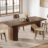 Tribesigns 78.7" Extra Long Dining Table for 6-8 People, Large Farmhouse Kitchen Table with Wooden Tabletop, Rustic Style Rectangular Dinner Table for Dining Room, Kitchen, Living Room, Walnut Tribesigns