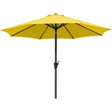 JEAREY 10ft Olefin Patio Umbrellas Outdoor Umbrella with Auto Tilt Crank System,Market Table Umbrella 8 Sturdy Ribs UV Protection Fade-Resistant for Pool Deck Garden Backyard,Yellow JEAREY