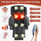 Neioml 3 Motor Large-Wide Lift Chair, Infinite Position, 180° Lay Flat, Power Lift Chairs Recliners for Elderly Big and Tall, Massage & Heat, Extended Footrest (Grey, Large Wide)