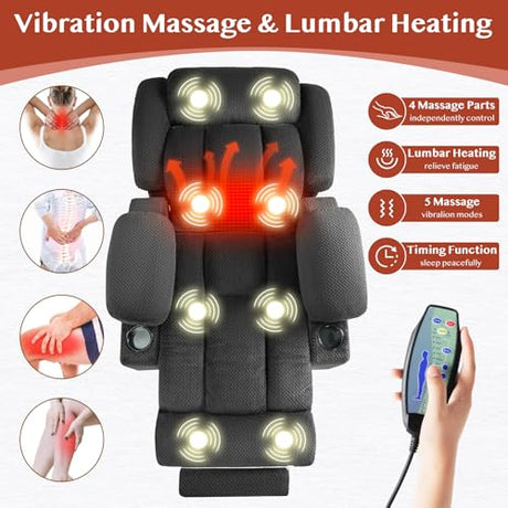 Neioml 3 Motor Large-Wide Lift Chair, Infinite Position, 180° Lay Flat, Power Lift Chairs Recliners for Elderly Big and Tall, Massage & Heat, Extended Footrest (Grey, Large Wide) Neioml