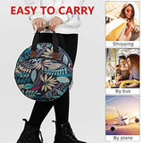 looen Embroidery Project Bag, Embroidery Kits Storage Bag,Multifunctional Bag for Crochet Hooks Embroidery Floss Organizer String Bracelet Kit Sewing Thread Accessories (Blue Leaf)