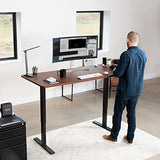 VIVO Electric 71 x 30 in Dual Motor Standing Desk, Memory Height Adjustment, E2B Series, Dark Walnut Top Black Frame, DESK-KIT-E2B7D VIVO
