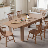 Sannwsg 54"-85" Extendable Dining Room Table, Expandable Dining Table for 4/6/8, Rectangular Kitchen Extendable Tables with 95" Runner Sannwsg