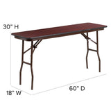 Flash Furniture Frankie 5-Foot Mahogany Melamine Laminate Folding Training Table Flash Furniture