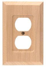 Amerelle Baker Single Duplex Unfinished Wood Wallplate AMERELLE