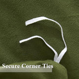 Ivellow Velvet Flannel Duvet Cover King Size Olive Green Comforter Cover Ultra Soft Breathable Cozy Velour Duvet Cover Solid Luxury Bedding Set Zipper Closure Corner Ties Ivellow