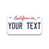 Personalized California Mini License Plate | Choose from All 50 States | Bike License Plate | 7 x 4 inch | Custom License Plate for Kids Toy Car and Wagons | Golf Cart Accessories | Motorcycle Printlabz