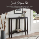 Kings Brand Furniture Narrow Console Table with Storage – Rectangular Entryway & Behind Sofa Table, Wood Accent Hallway Table for Foyer or Living Room, Espresso Kings Brand Furniture