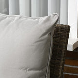 Outsunny 4 Piece Wicker Patio Furniture Set with 2 Rocking Chairs, Loveseat Sofa, Outdoor PE Rattan Conversation Set with Cushions, Aluminum Table for Porch, Poolside, Light Gray Outsunny