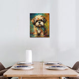 Paint by Numbers Dog Canvas Paint by Number for Adults Shih Tzu Dog Paint by Number Kids Paint by Number Kits on Canvas Paint by Numbers for Beginner Home Decoration 16x20 in Rebotipy