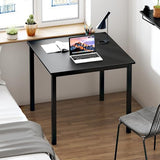 Need Small Square Dining Table- 31-1/2'' Sturdy and Heavy Duty Writing Desk for Small Spaces and Writing Table Desk Breakroom Table, Black Color Need