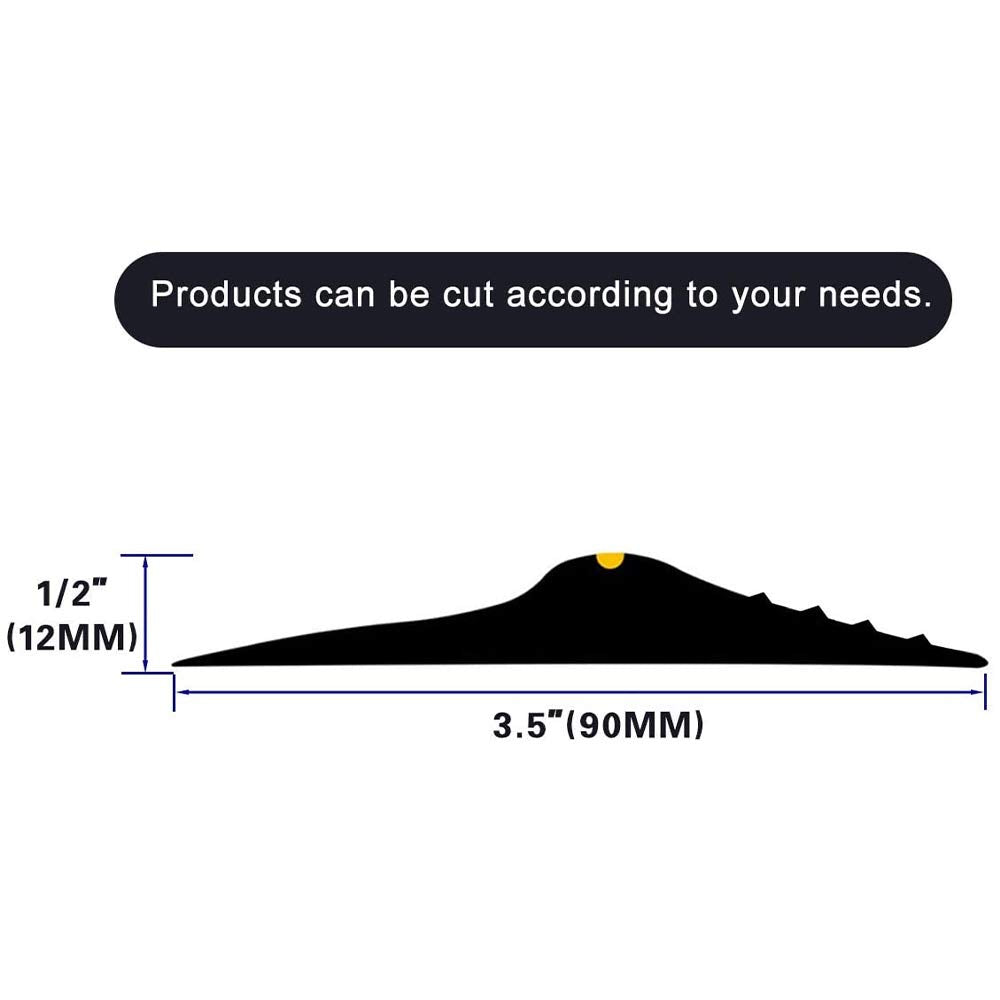 ToLanbbt 20Ft/6M Universal Garage Threshold Seal Strip with 300ml Black Sealants/Adhesives, Garage Door Bottom Weatherproof Strip Rubber DIY Weather Stripping Replacement(Black) ToLanbbt