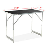 DNA MOTORING Multi-Functional 3pcs Multi-Purpose Folding Work Table, Portable 4-Level Adjustable Height Workbench for Workshop, Camping Trip, W/Handle, Tools-00548 DNA MOTORING