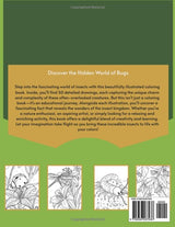Bugs Coloring Book with Fun Facts: Kid's Creative Journey into the World of Bugs Majosta