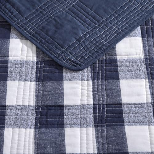 Eddie Bauer Home | Lake House Collection | Bedding Set - 100% Cotton Light-Weight Quilt Bedspread, Pre-Washed for Extra Comfort, Twin, Blue Eddie Bauer