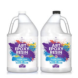 Art Epoxy Resin – 1 Gallon Kit – Clear Art Resin 1:1 Ratio for Craft, Jewelry, Coasters, Painting, Tumblers - No VOCs, High Gloss, Easy to Use (0.5 Gallon Resin + 0.5 Gallon Hardener) Wonder Resins