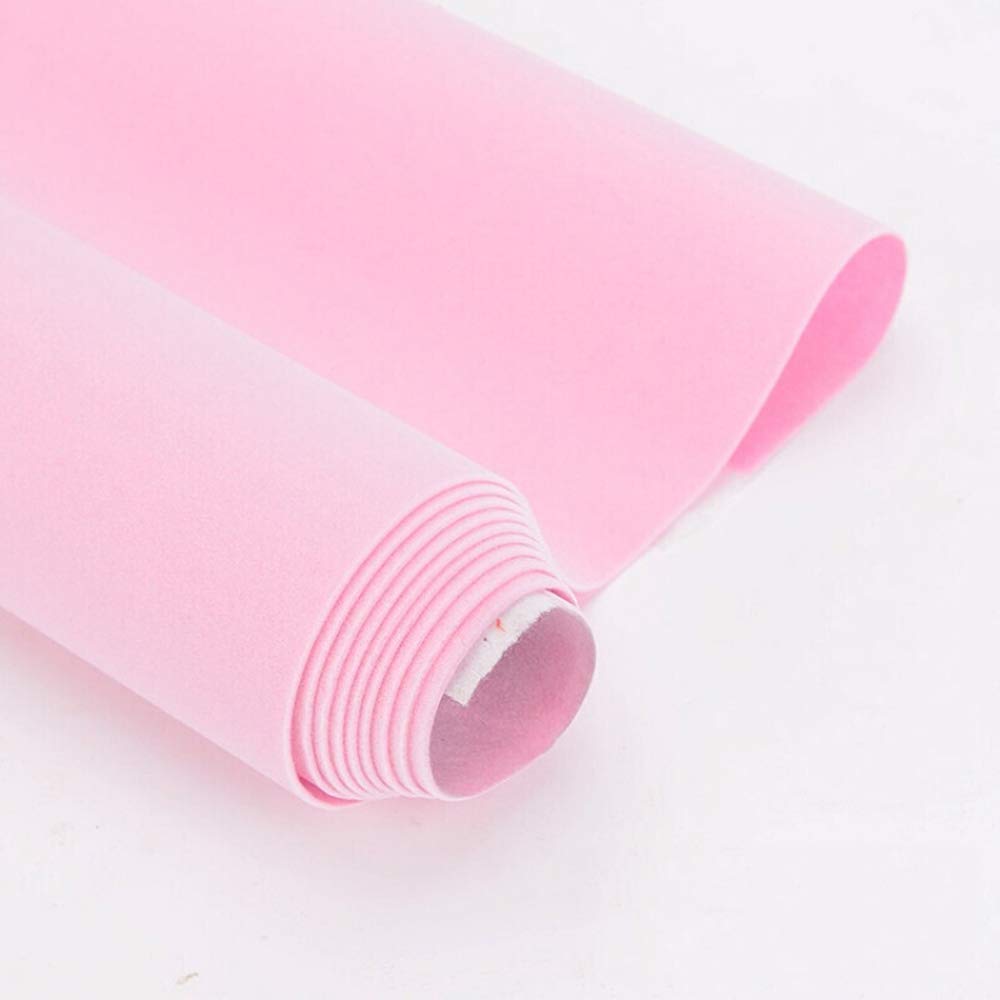 Taogift Self Adhesive Pink Velvet Flock Jewelry Drawer Liner Furniture Sticker Paper for Shelves Drawer Dresser Cabinets Jewlery Displays Arts Crafts Decor 17.7x98 Inches TAOGIFT