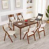 Ball & Cast Folding Chairs Set of 2 with Back & Padded Cushion,Portable Foldable Dining Upholstered Stool W/Solid Wood Frame,Ergonomic Design,for Kitchen,Office,Outdoor Events,Walnut Ball & Cast