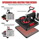 Heat Press 8 in 1, Pro Heat Transfer Machine 12"X15", Digital 360° Swing Away Tshirt Press Machine Combo, t Shirt Maker Printing Sublimation Heat Press Machine for T-Shirts Hat/Cap Mug Plate WOOKRAYS
