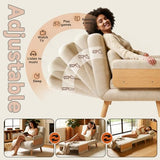 Vakdle 35.43“ Sofa Bed,Adjustable Backrest&futon Sofa Bed, Modern Convertible Sleeper Chair for Bedroom，Small Spaces,Dorm, Living Room,Office Vakdle