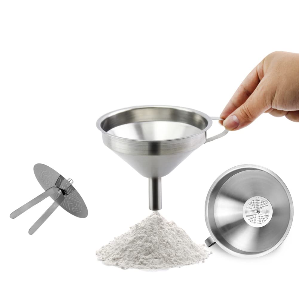 Lokkr 304 Stainless Steel 3D Printer Resin Filter Set, UV Resin Funnel, Include Stainless Steel Strainer and 100 Mesh Filter, Photosensitive Resin Metal Recycle Filter SLA/DLP/LCD for Anycubi - WoodArtSupply