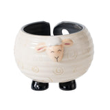 Yarn Bowl for Crochet Large Sheep Shaped Ceramic Yarn Holder Crochet Bowl Knitting Bowl, 6 Inch Wide x 4 Inch High Surlama