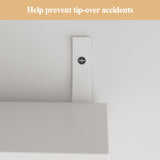 WOODTIME Hall Tree with Bench and Shoe Storage, Multi-Purpose Entryway Bench with Coat Rack, Padded Seat Cushion, 4 Double Hooks, Open Shelves and 2 Drawers, White WOODTIME