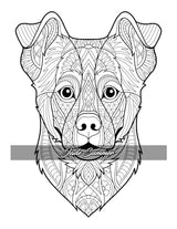 Amazing Dogs Coloring Book: Beautiful Dogs, Adorable Puppies, and Relaxing Designs for Adults and Teens WoodArtSupply