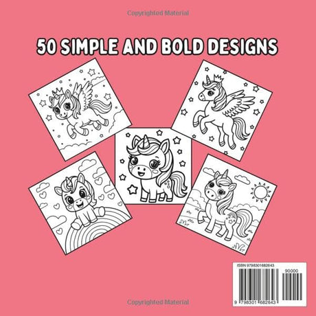 Bold and Easy Cute Unicorn Coloring Book For Girls: Filled With 50 Adorable and Easy-to-Color Unicorns Illustrations. Each Design Features Thick ... and Relaxing Activity For Kids of All Ages. WoodArtSupply