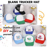 Ultrafun 10 Pack Trucker Hat Mesh Sublimation Blank Hats Adjustable Baseball Caps Hats for Men Women (Multicolor) Ultrafun