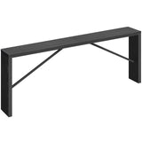 MAHANCRIS Console Table, 78.7" Long Sofa Table Behind Couch, Narrow Entryway Table, Farmhouse Dining Table with Angled Metal Frame, Industrial Console Table for Entryway, Black CTHB20801 MAHANCRIS