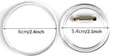 BUYGOO 50Pcs 2.4 inch Make Your Own Buttons Clear Button Pin Picture Button Pin Button Badge Clear Picture Buttons for DIY Crafts and Children's Paper Craft Activities and More BUYGO