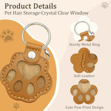 ZooWhale Classic 3 Pcs Dog Fur Storage Keychain,Cute Pet Fur Keepsake Leather Keychain for Collecting Cat and Dog Hair pet Memorial Gifts for Dogs，Black White Brown