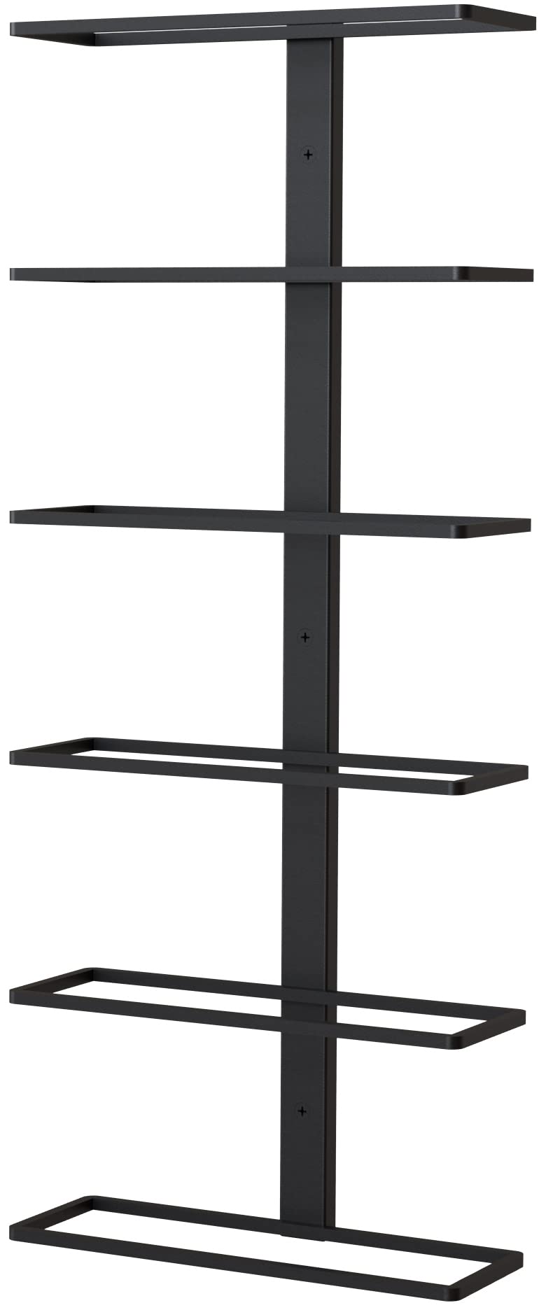 TheRackCo. Wall Series - Center Frame Metal Wall Mount Wine Bottle Rack, Black (6 Bottles) TheRackCo.