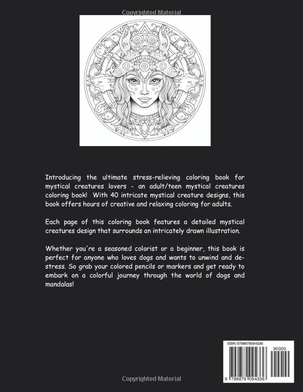 Mystical Creatures Coloring Book: A Coloring Book for Mystical Creatures Lovers WoodArtSupply