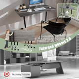 6Pack Mobile Conference Table Modular Meeting Training Tables Foldable Conference Room Tables with Wheels Modern Large Folding Office Table with Flip Top Desktop for 4-16 (6, Grey, 47in) YLMYXB