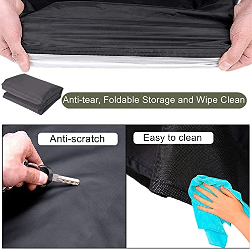 Falezern 33 in Folding Bed Cover, With Metal Zipper and Adjustable Drawstring, Dustproof and Waterproof, Thickened Storage Cover for Fold Up Cot Falezern
