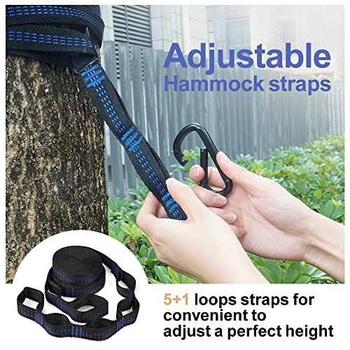 COVACURE Camping Hammock with Net - Lightweight Double Hammock 2 * 10ft Straps, Portable Hammocks, Camping Accessories for Outdoor, Hiking, Camping, Backpacking, Travel, Beach covacure
