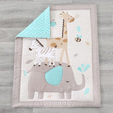 Wowelife Elephant Crib Bedding Set Gray, Premium 3-Piece Baby Bedding Set Elephant, Safari Newborn& Infant Nursery Bedding Set for Baby Boy, Gray Wowelife