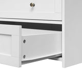 YHAOWORKS Armoire Wardrobe Closet with Drawers - Rattan Clothing Storage Cabinets with 2 Woven Doors, 71" Wood Wardrobe Cabinet with Hanging Rod for Bedroom (White) YHAOWORKS