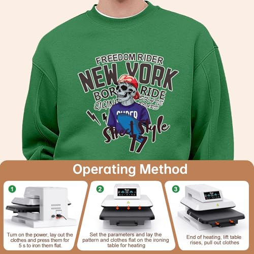 Benazcap Auto Heat Press Machine for T Shirts-Auto-Release 15x15 Heat Press - Rapid Heating, Even Heat Distribution, Ideal for HTV, Sublimation, Heat Transfer Projects Benazcap