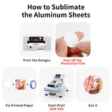 PYD Life 12 Pack Sublimation Straw Cover Cap Topper Silicone Pink for 40 OZ 30 OZ 20 OZ Stanley Tumbler Cup 10mm Straws 1.18" Flower Round with 1" Sublimation Blanks Aluminum Round Sheets PYD Life