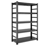 5-Tier Garage Shelving 2500LBS Storage Shelves Heavy Duty Adjustable Garage Shelves, Utility Rack Shelf, Shelving Units for Storage Warehouse Kitchen Pantry Closet, 47.2" W x 18" D x 78" H, Black Generic