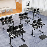 Stand Steady Tranzendesk | 55 Inch Dual Level Standing Desk with Shelf | Easy Crank Height Adjustable Sit to Stand Desk | Stand Up Workstation with Monitor Riser for Home & Office (55in / Black) Stand Steady
