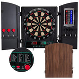 Arachnid Cricket Maxx 1.0 Electronic Dartboard Cabinet Set,Black Arachnid