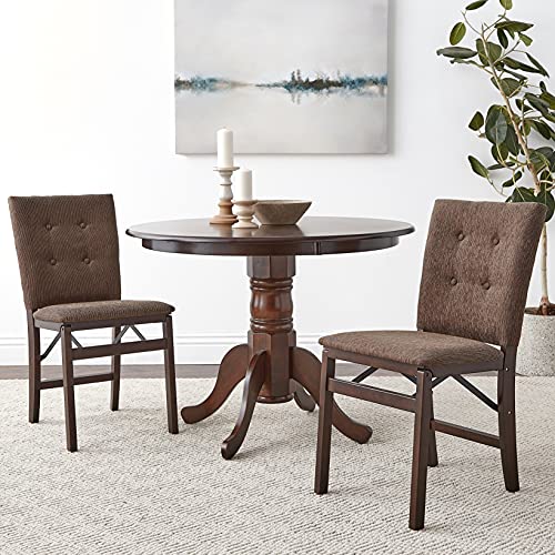 MECO STAKMORE Parson’s Folding Chair Espresso Finish, 20.25D x 17.5W x 33.875H in (Set of 2) MECO