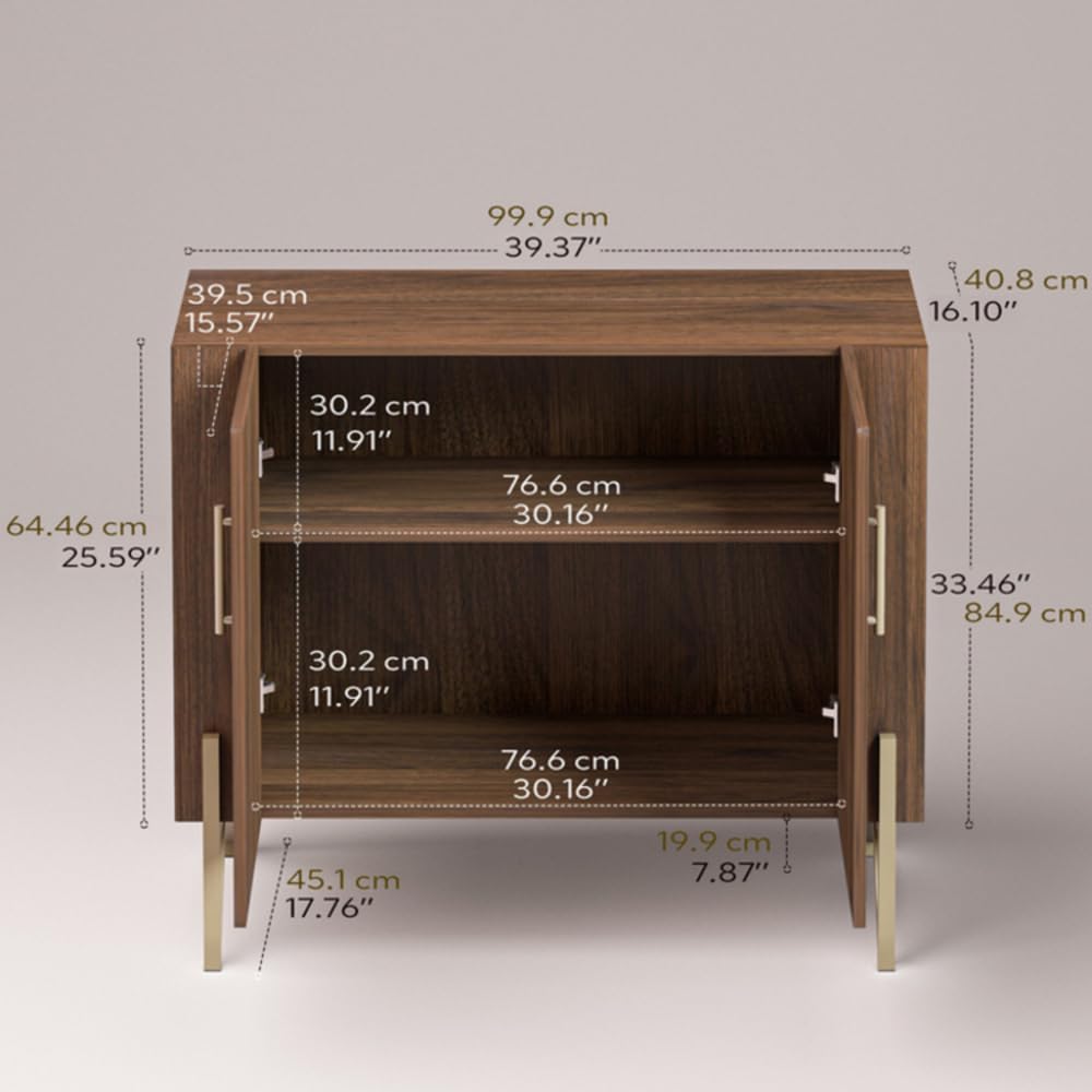 Tilly 39" Modern Sideboard Buffet Cabinet with Storage, Wooden Entryway Credenza Cabinet with Door, Kitchen Buffet Cabinet, Bar Cabinet, Sideboard Buffet for Hallway, Living Room Accent Cabin - WoodArtSupply